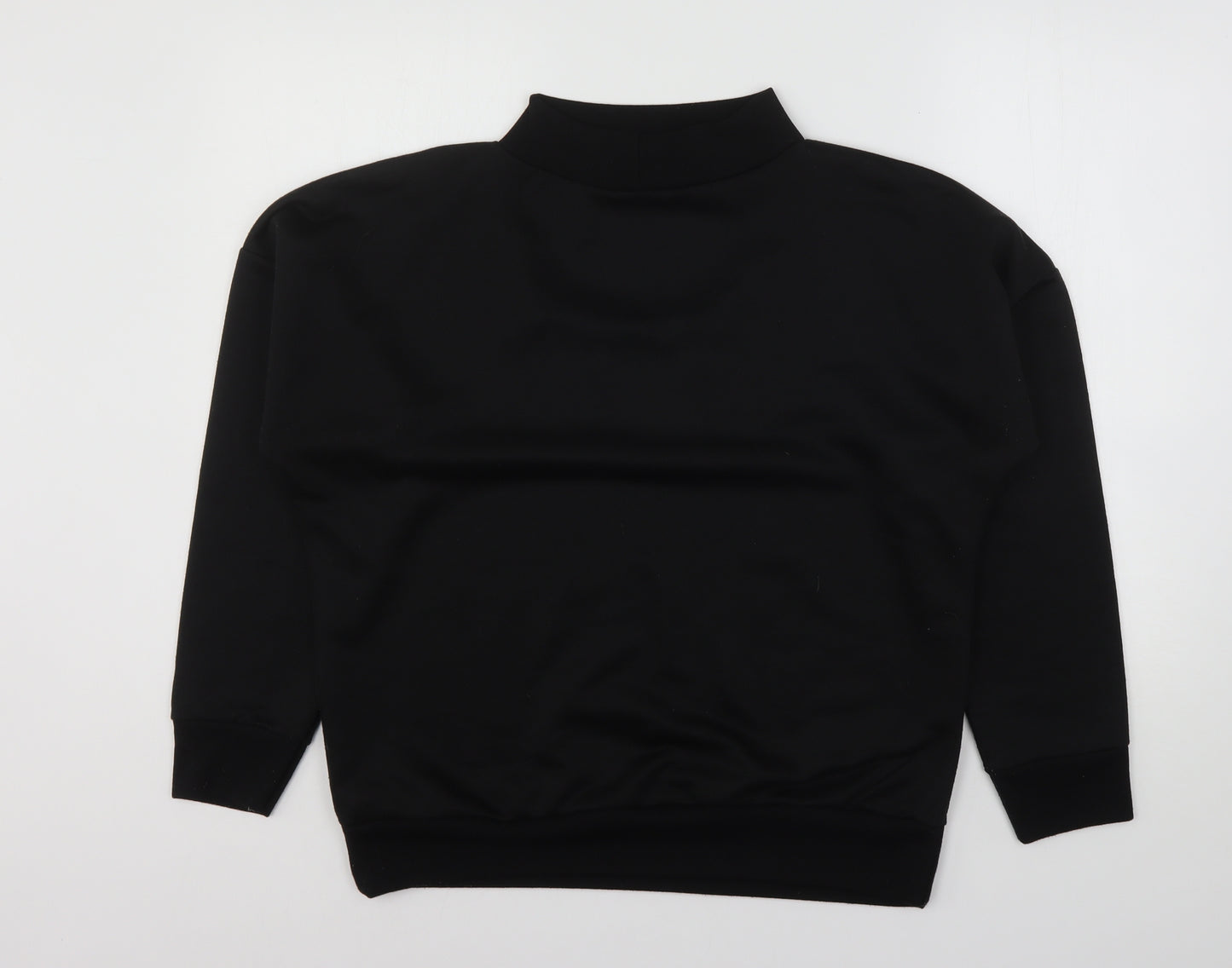 Boohoo Womens Black  Polyester Pullover Sweatshirt Size 14