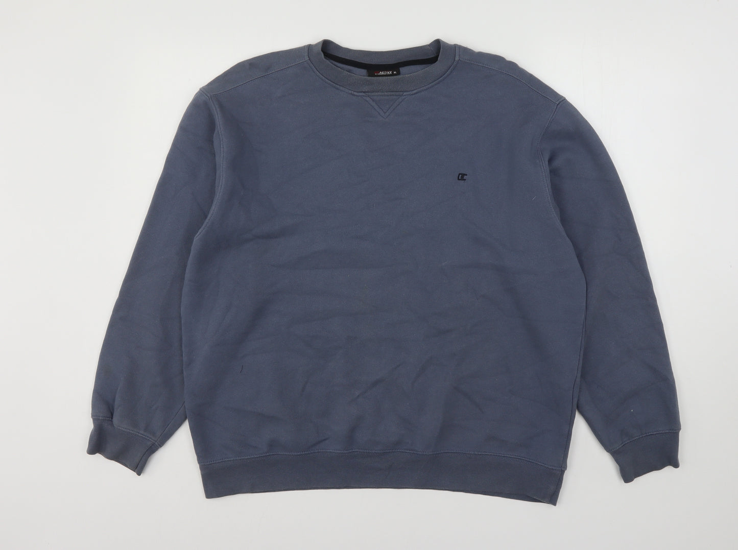 Cedar Wood State Mens Blue  Cotton Pullover Sweatshirt Size XL