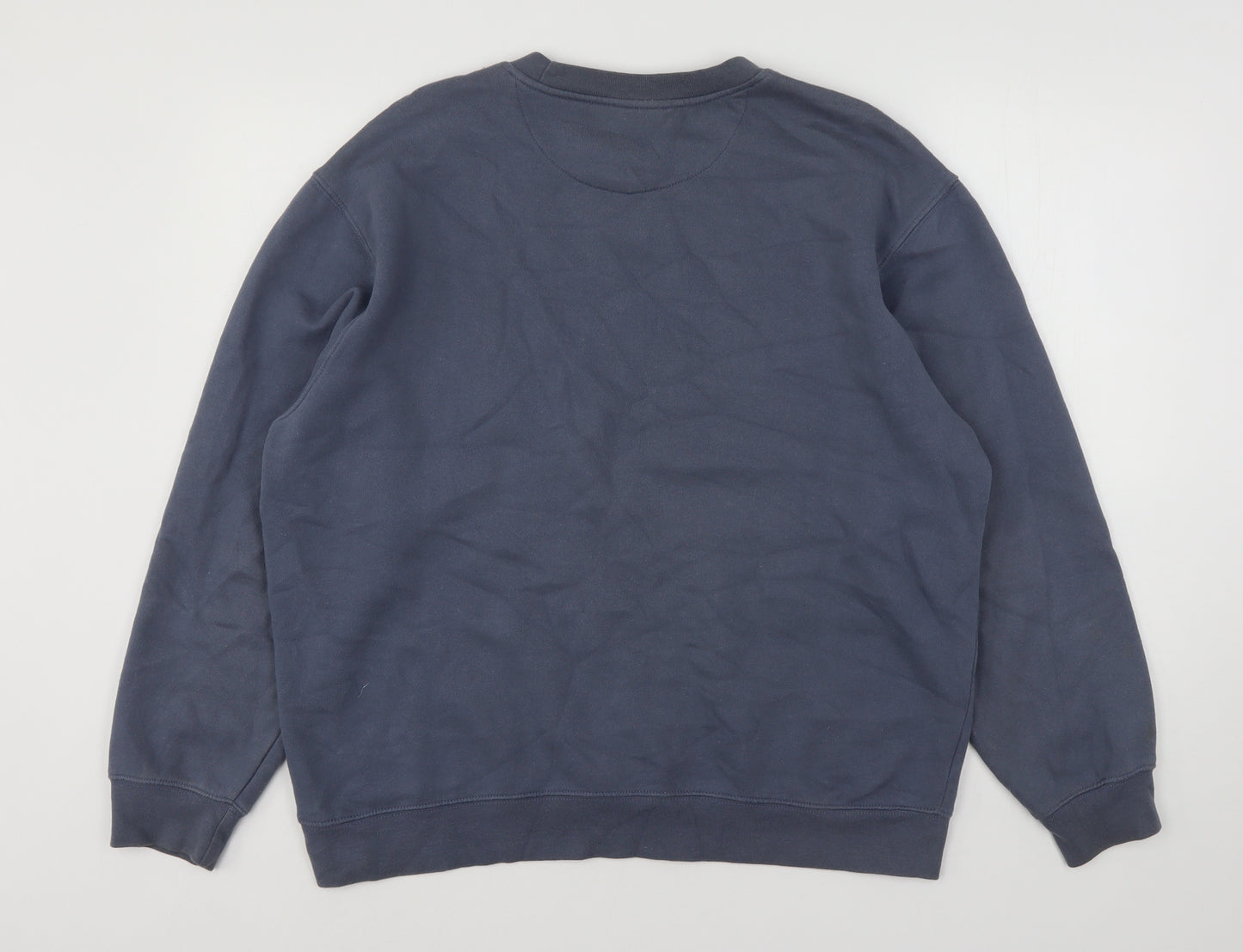 Cedar Wood State Mens Blue  Cotton Pullover Sweatshirt Size XL