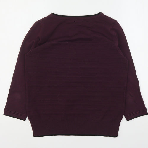 Principles  Womens Purple Round Neck  Acrylic Pullover Jumper Size 14