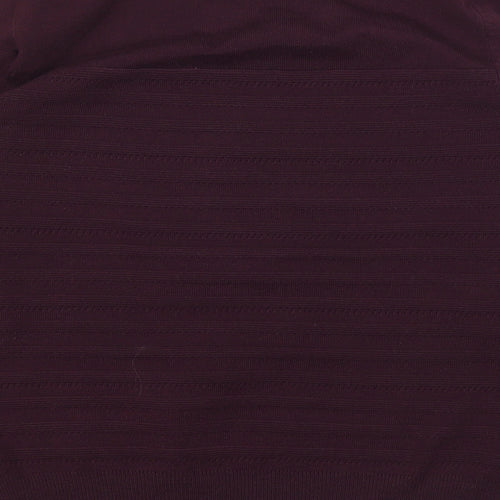 Principles  Womens Purple Round Neck  Acrylic Pullover Jumper Size 14