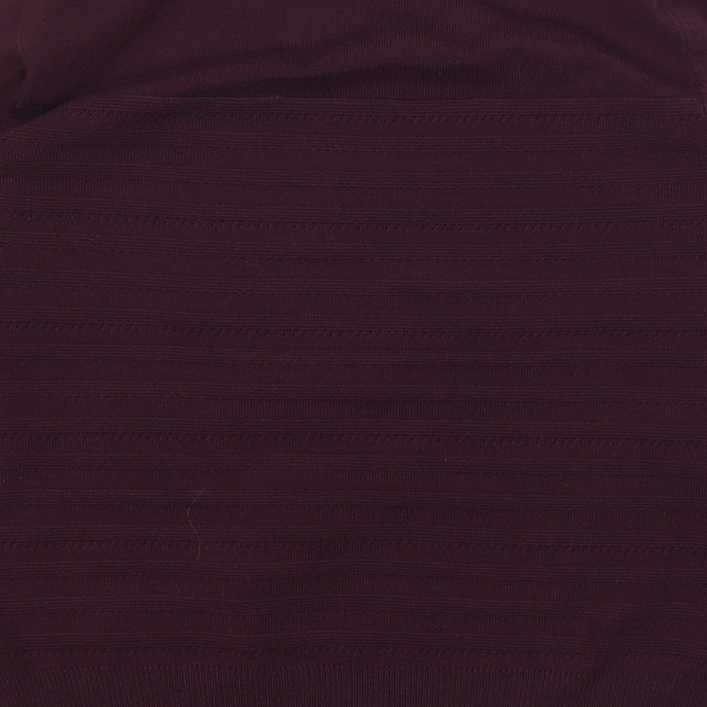 Principles  Womens Purple Round Neck  Acrylic Pullover Jumper Size 14