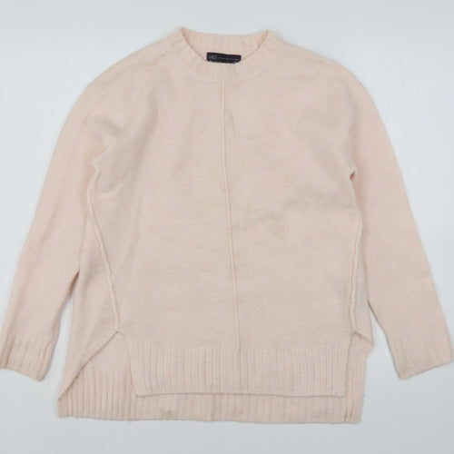 Marks and Spencer Womens Pink Round Neck  Acrylic Pullover Jumper Size S