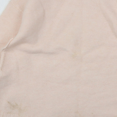 Marks and Spencer Womens Pink Round Neck  Acrylic Pullover Jumper Size S