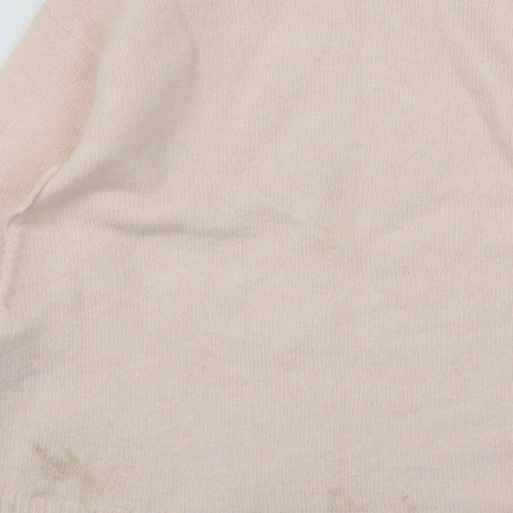 Marks and Spencer Womens Pink Round Neck  Acrylic Pullover Jumper Size S