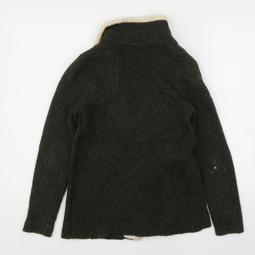 Primark Womens Green V-Neck  Polyester Cardigan Jumper Size 6