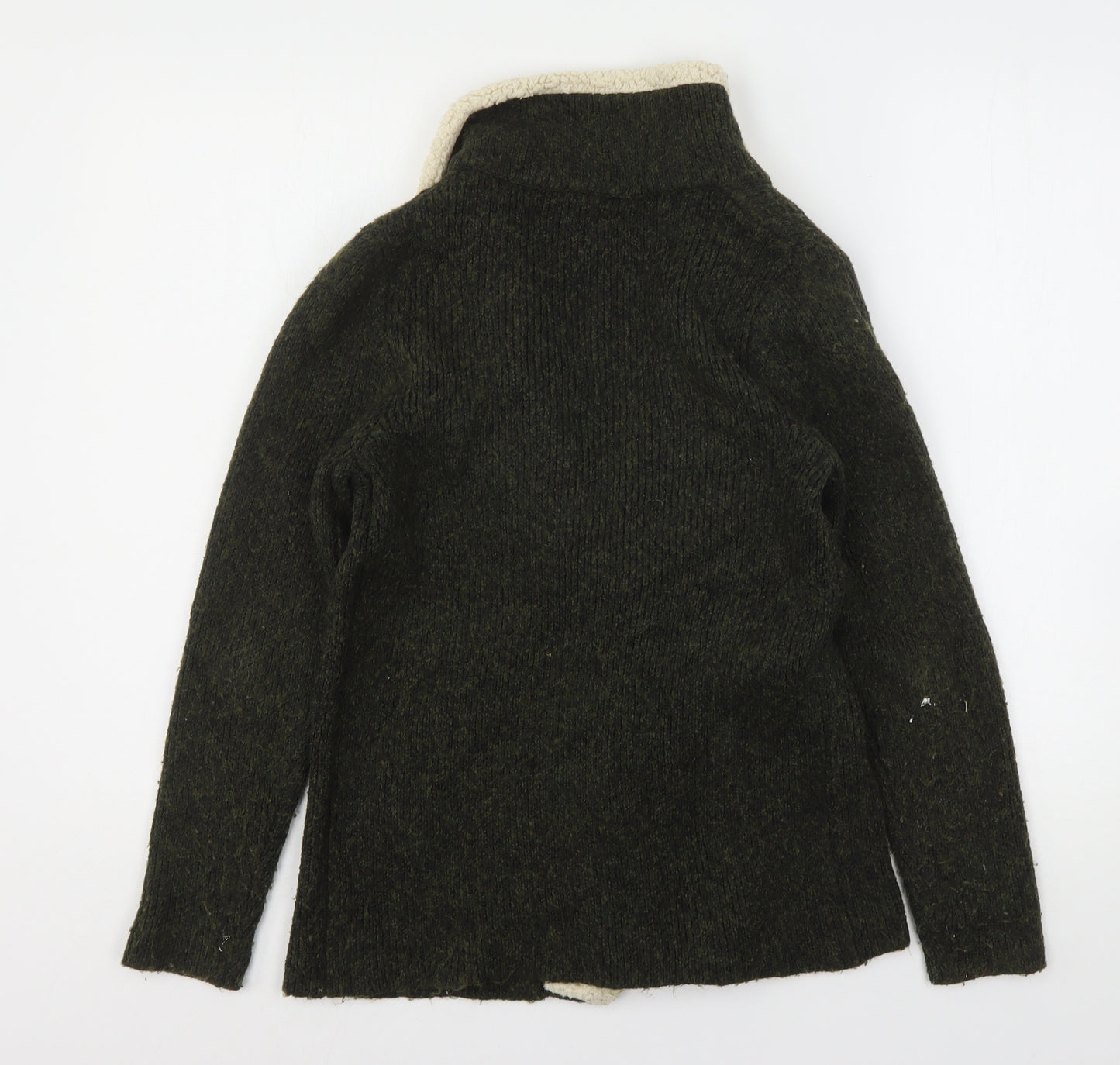 Primark Womens Green V-Neck  Polyester Cardigan Jumper Size 6