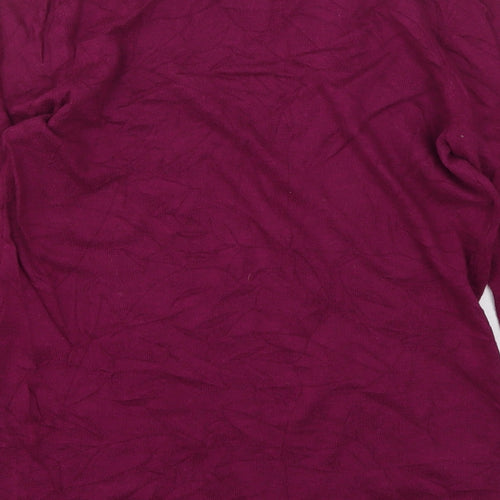 NEXT Womens Purple Square Neck  Cotton Pullover Jumper Size 8