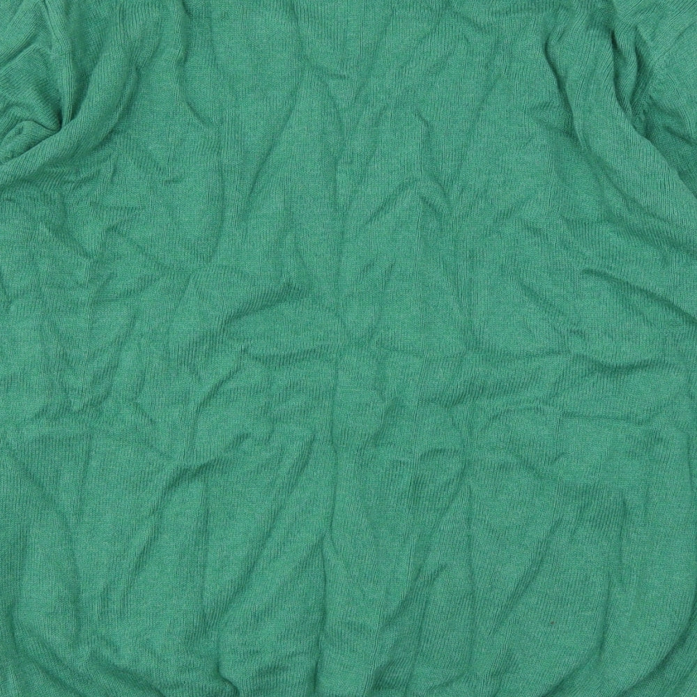 Dunnes Stores Mens Green Round Neck  Cotton Pullover Jumper Size XL