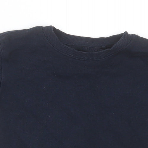 NEXT Boys Blue Crew Neck  Cotton Pullover Jumper Size 2 Years  Pullover