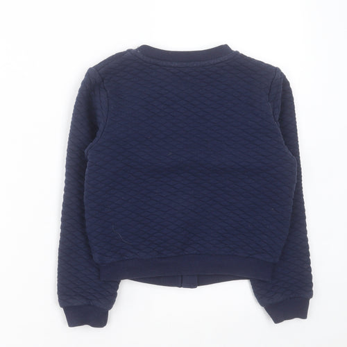 Jasper Conran Girls  Geometric Cotton Full Zip Sweatshirt Size 7-8 Years  Zip