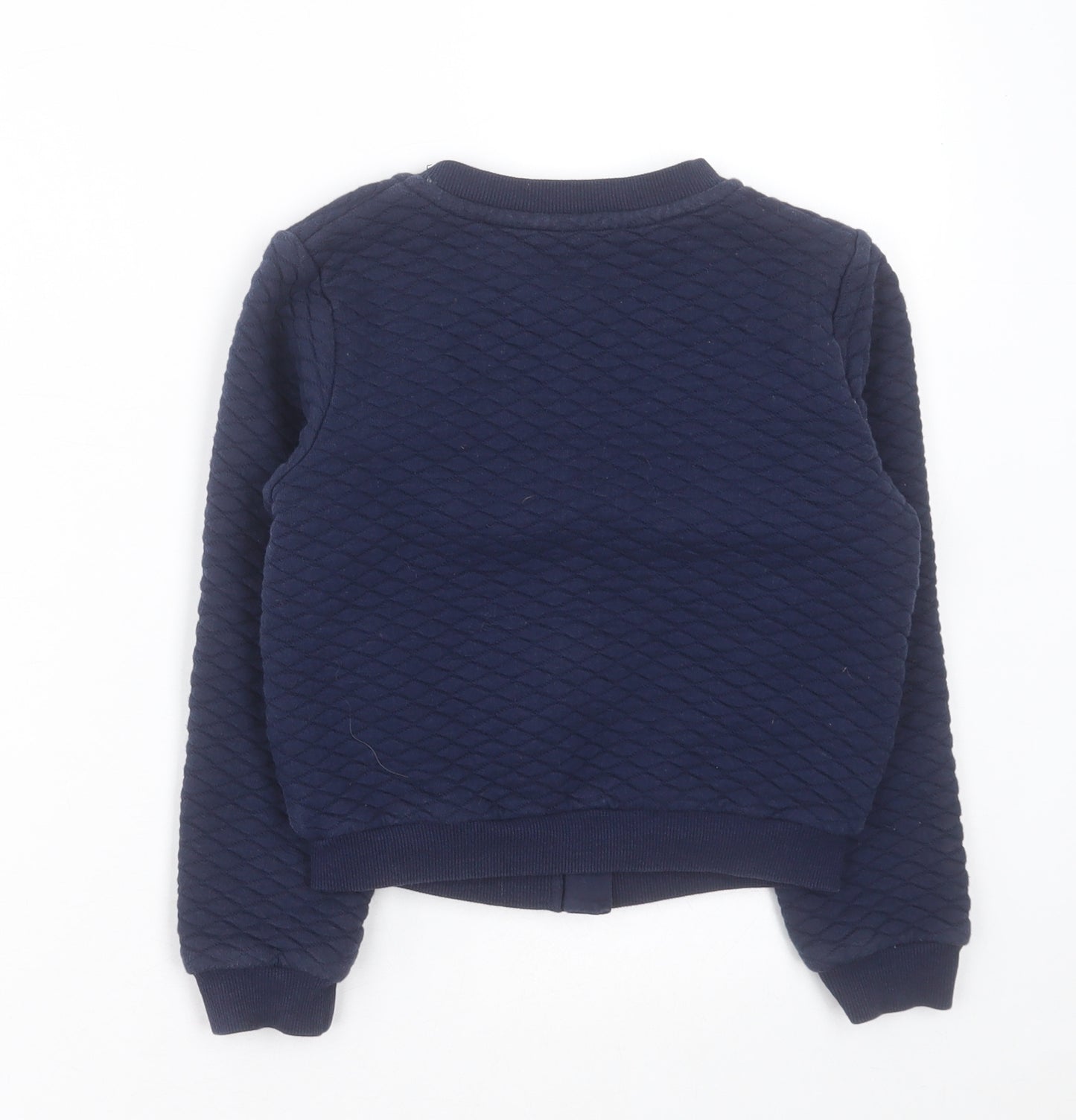Jasper Conran Girls  Geometric Cotton Full Zip Sweatshirt Size 7-8 Years  Zip