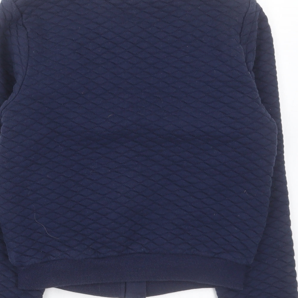 Jasper Conran Girls  Geometric Cotton Full Zip Sweatshirt Size 7-8 Years  Zip