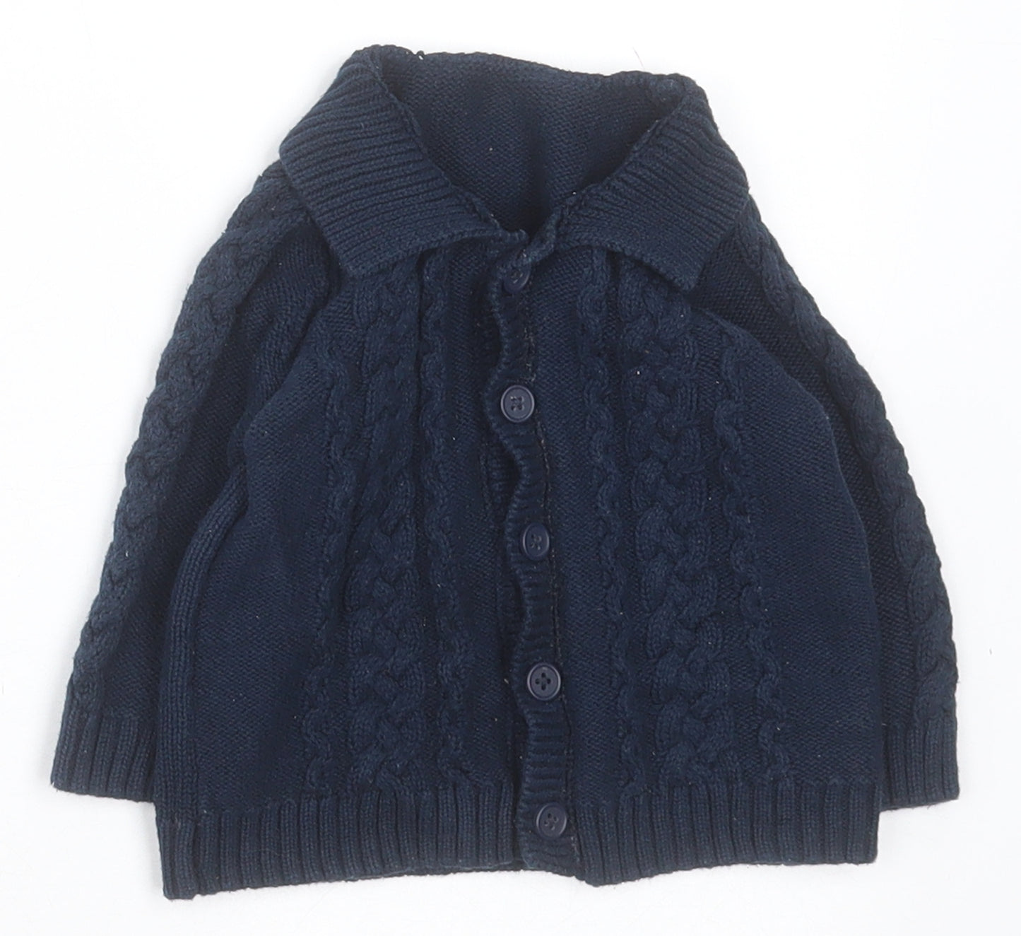 Matalan Baby Blue  Cotton Cardigan Jumper Size 3-6 Months  Button