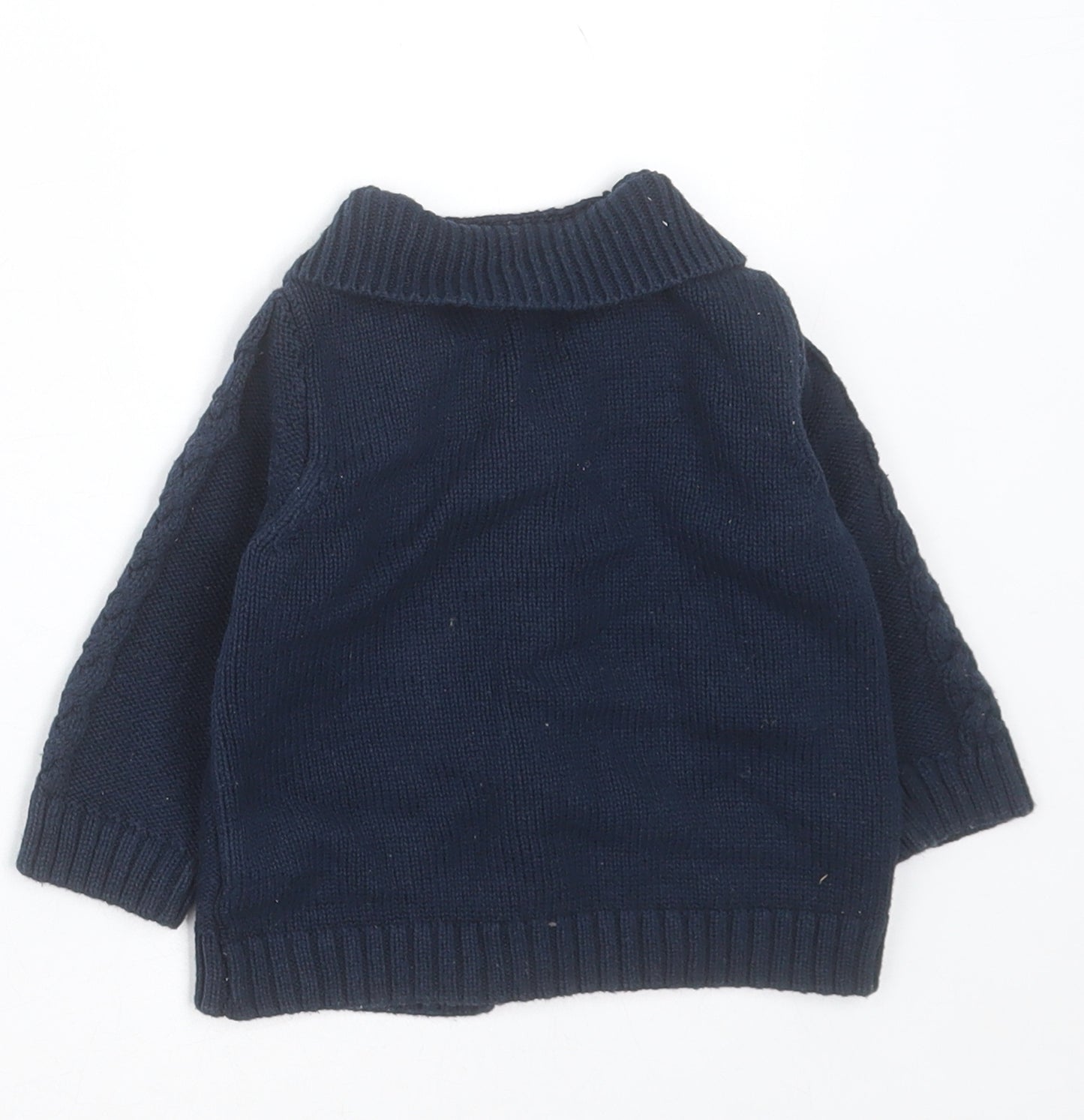 Matalan Baby Blue  Cotton Cardigan Jumper Size 3-6 Months  Button