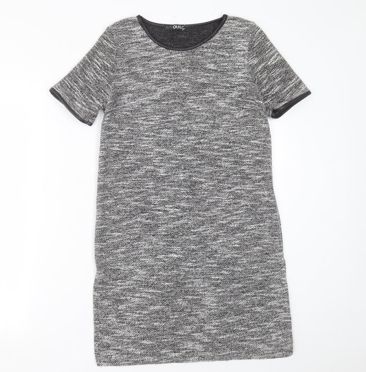 Quiz Womens Grey  Polyester A-Line  Size 10  Crew Neck Pullover