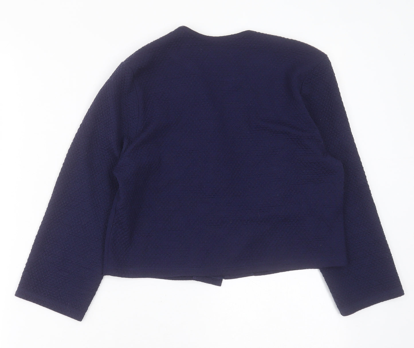 TU Womens Blue V-Neck  Acrylic Cardigan Jumper Size 10