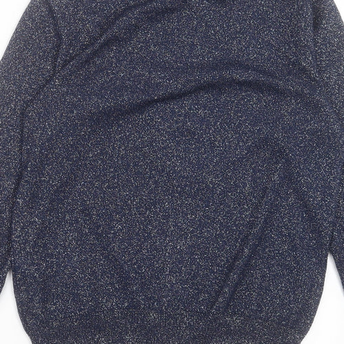 Atmosphere Womens Blue  Polyester Basic Blouse Size 8 V-Neck