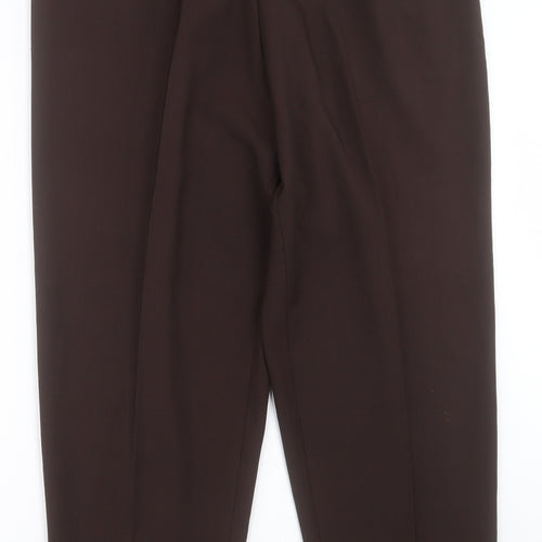 Preworn Womens Brown  Polyester Trousers  Size 36 in L27 in Regular