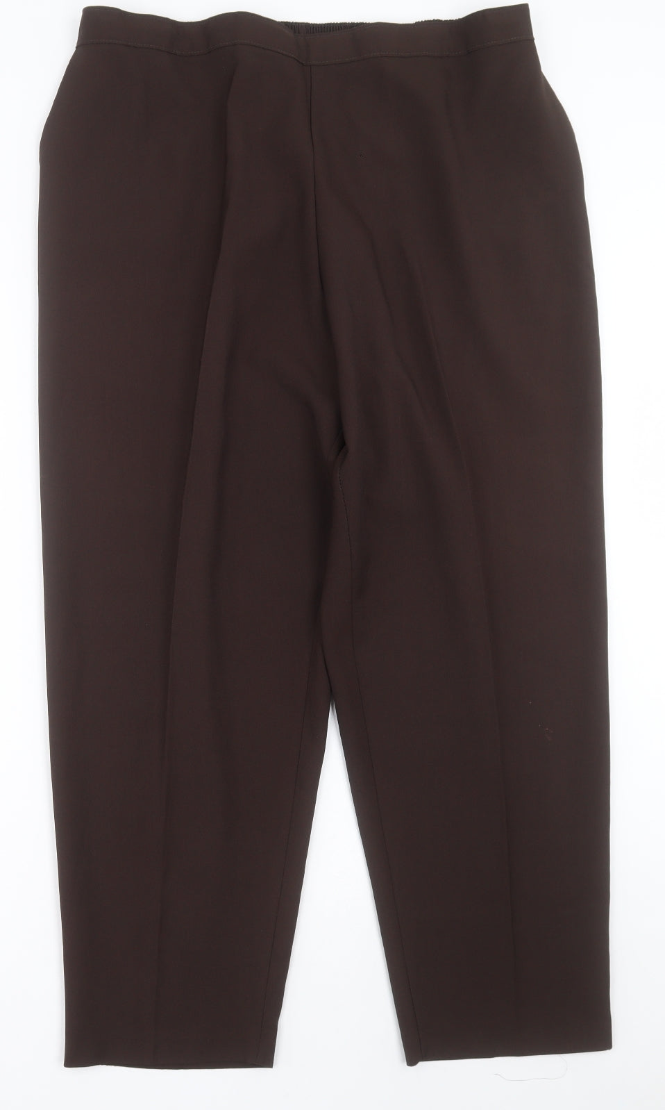 Preworn Womens Brown  Polyester Trousers  Size 36 in L27 in Regular