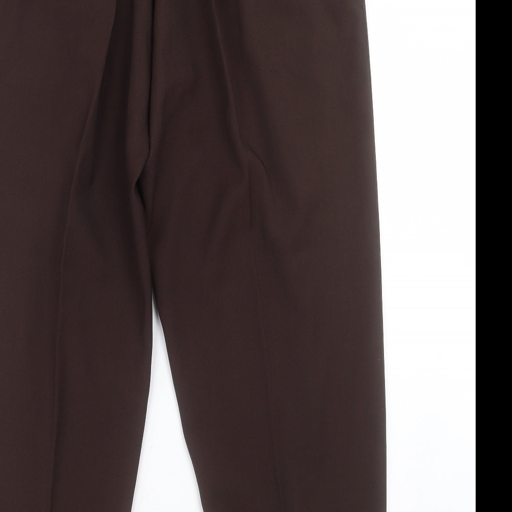 Preworn Womens Brown  Polyester Trousers  Size 36 in L27 in Regular