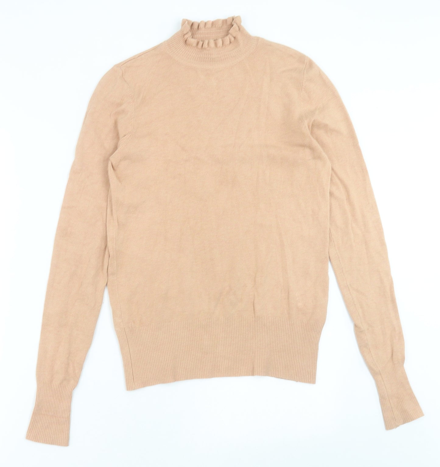 River Island Womens Orange High Neck  Viscose Pullover Jumper Size 10
