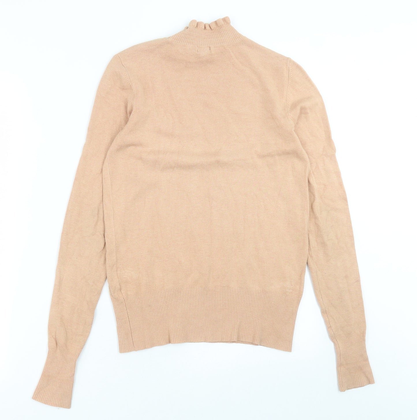 River Island Womens Orange High Neck  Viscose Pullover Jumper Size 10