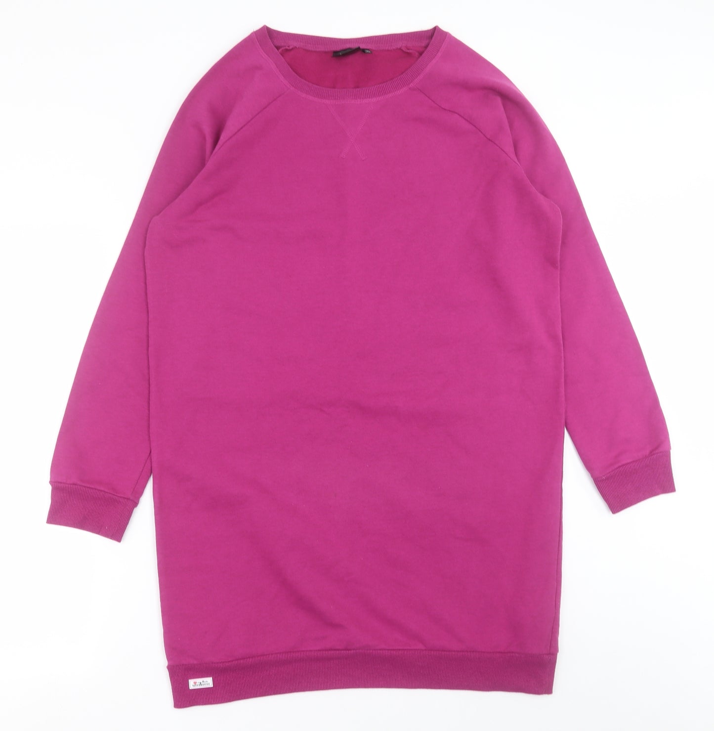 bpc Womens Purple  Cotton Jumper Dress  Size 12  Crew Neck Pullover