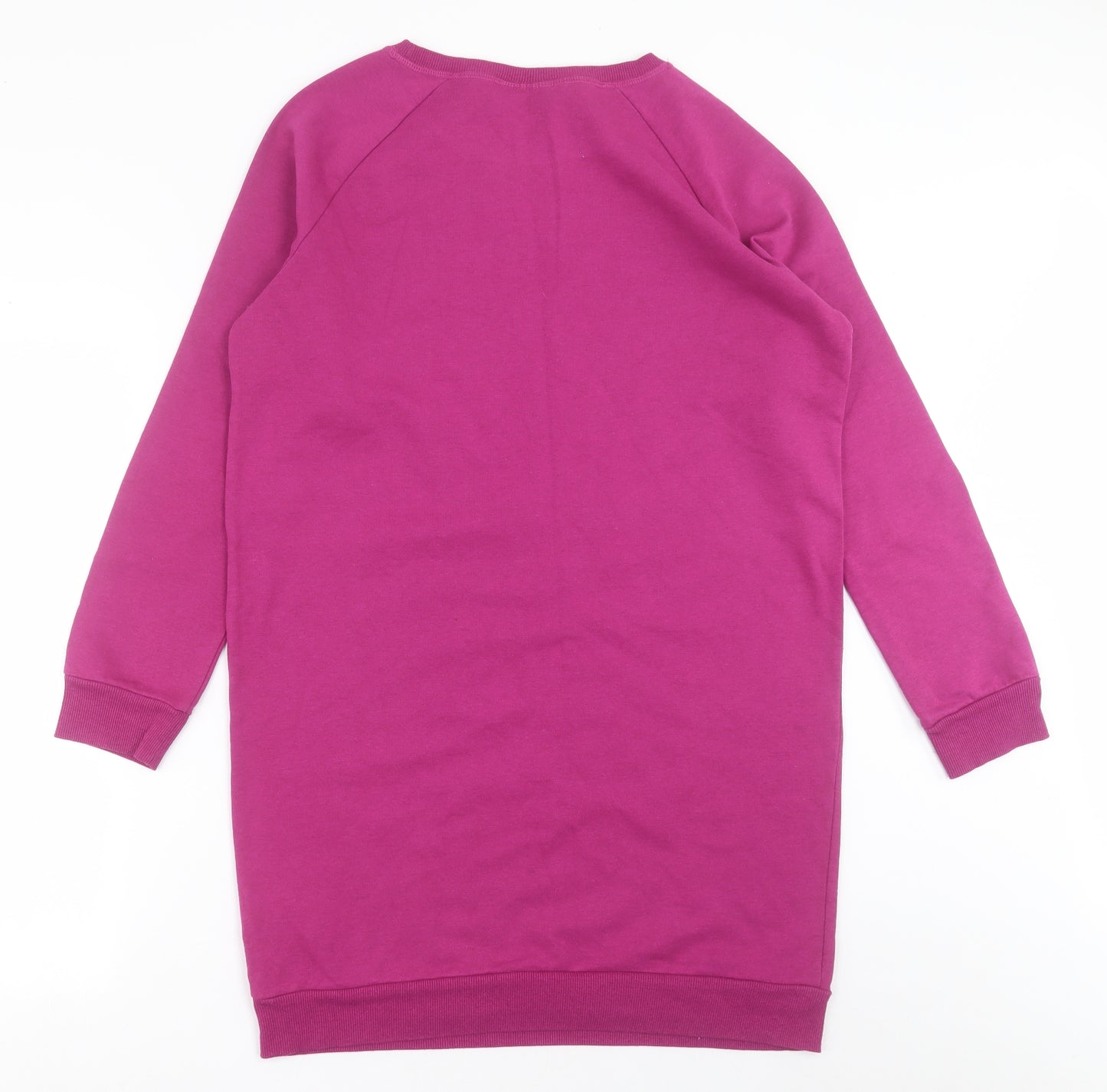 bpc Womens Purple  Cotton Jumper Dress  Size 12  Crew Neck Pullover