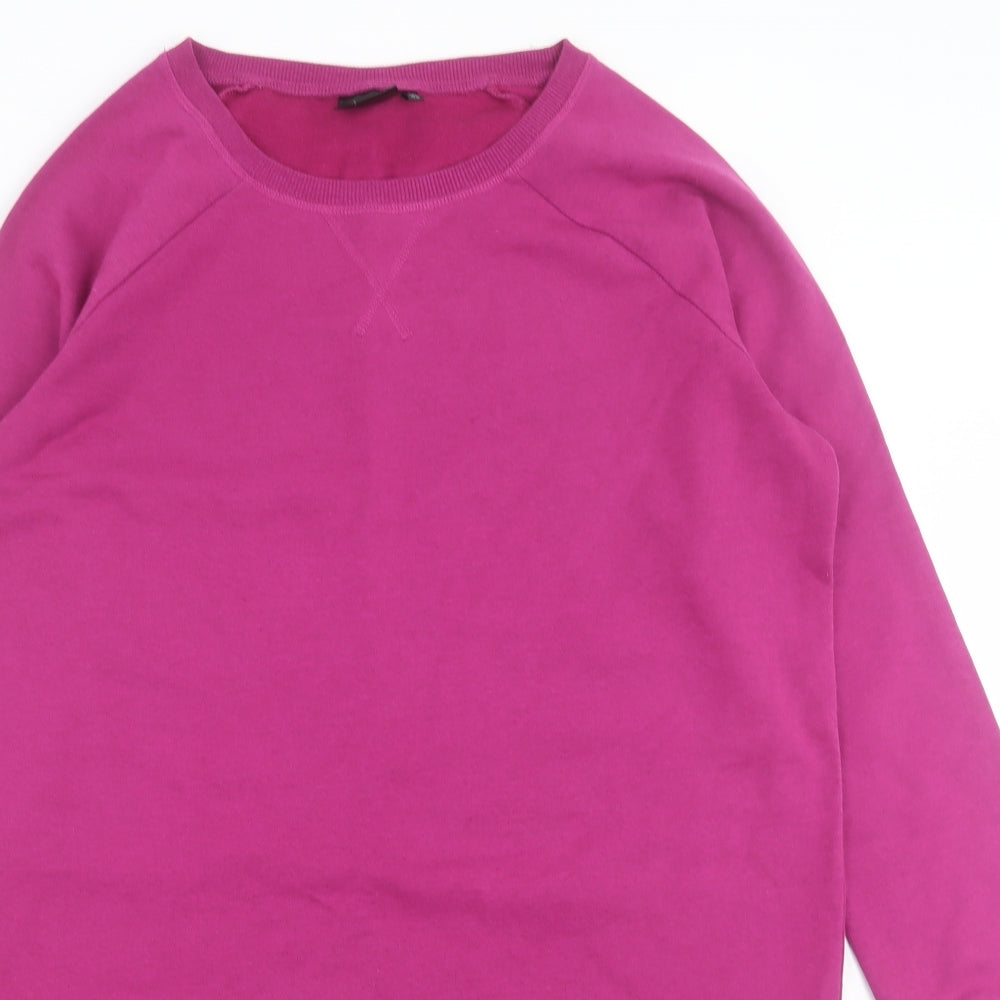 bpc Womens Purple  Cotton Jumper Dress  Size 12  Crew Neck Pullover