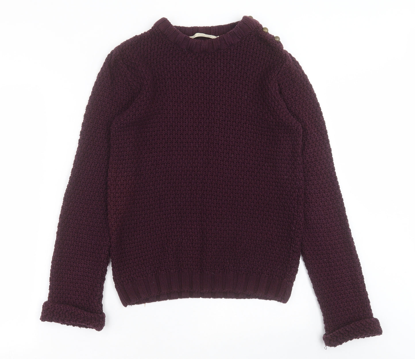 NEXT Womens Purple Crew Neck  Cotton Pullover Jumper Size 10
