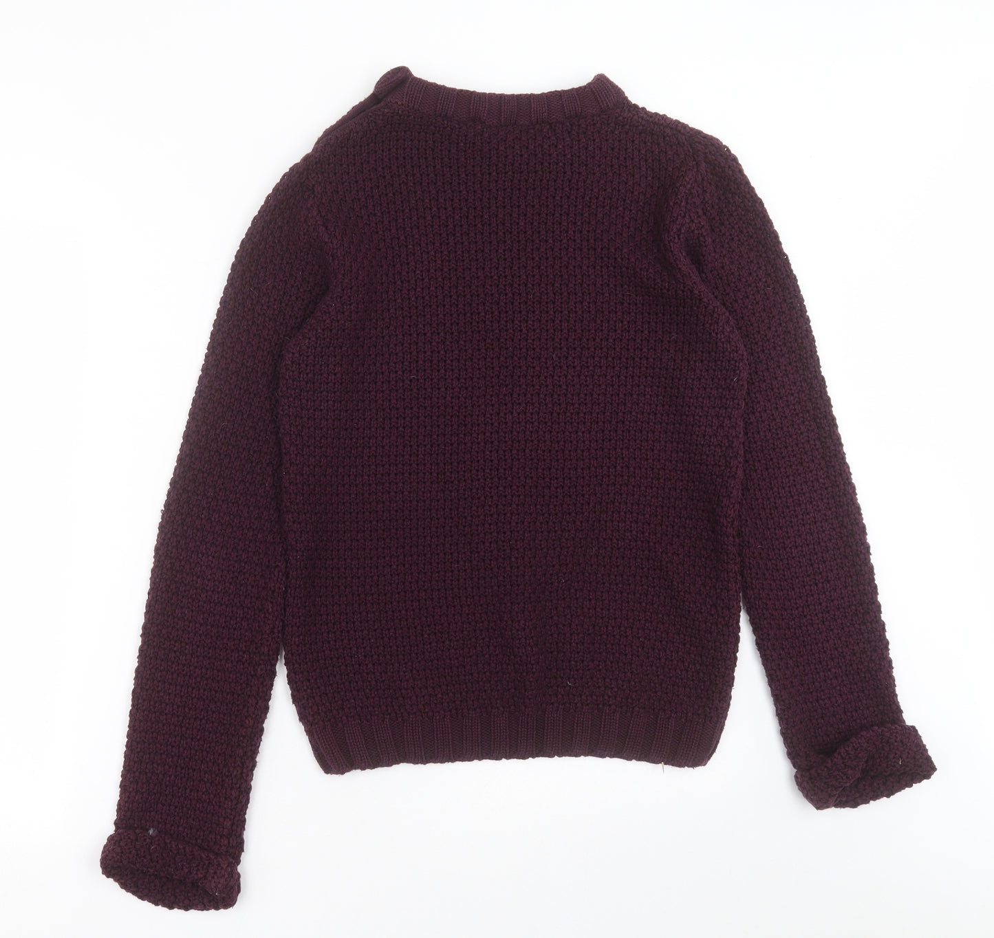 NEXT Womens Purple Crew Neck  Cotton Pullover Jumper Size 10