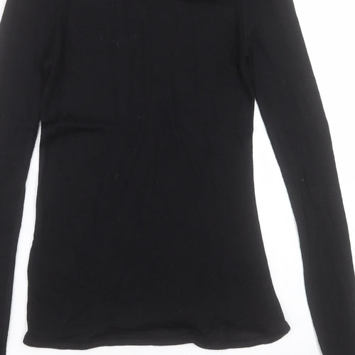 H&M Womens Black Crew Neck  Acrylic Pullover Jumper Size 12