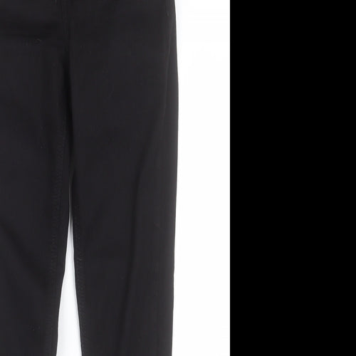 Topshop Womens Black  Cotton Skinny Jeans Size 26 in L30 in Regular Button