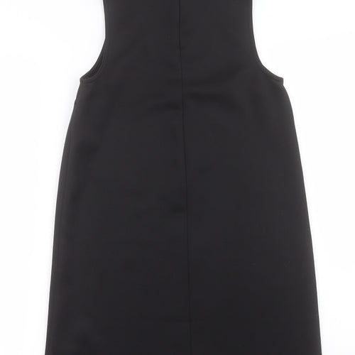 Topshop Womens Black  Polyester A-Line  Size 6  High Neck Zip