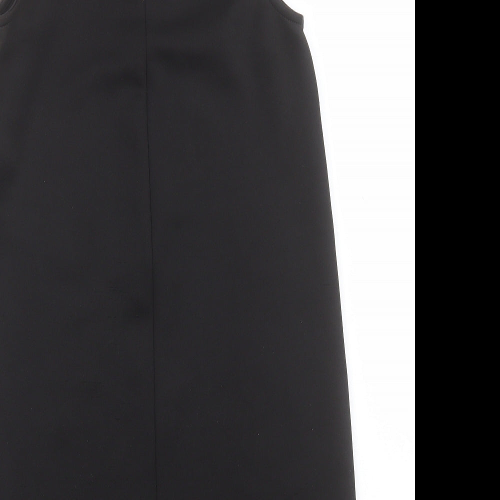 Topshop Womens Black  Polyester A-Line  Size 6  High Neck Zip