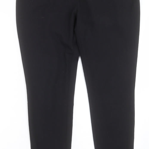 NEXT Womens Black  Polyester Trousers  Size 10 L29 in Regular Hook & Eye