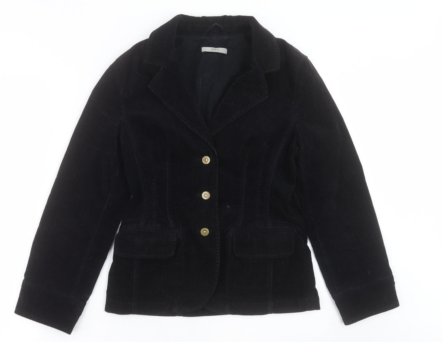 Marks and Spencer Womens Black   Jacket Blazer Size 8  Button