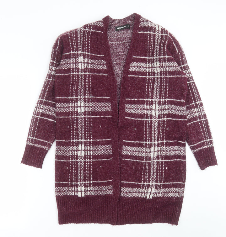 H&M Womens Purple V-Neck  Acrylic Cardigan Jumper Size S