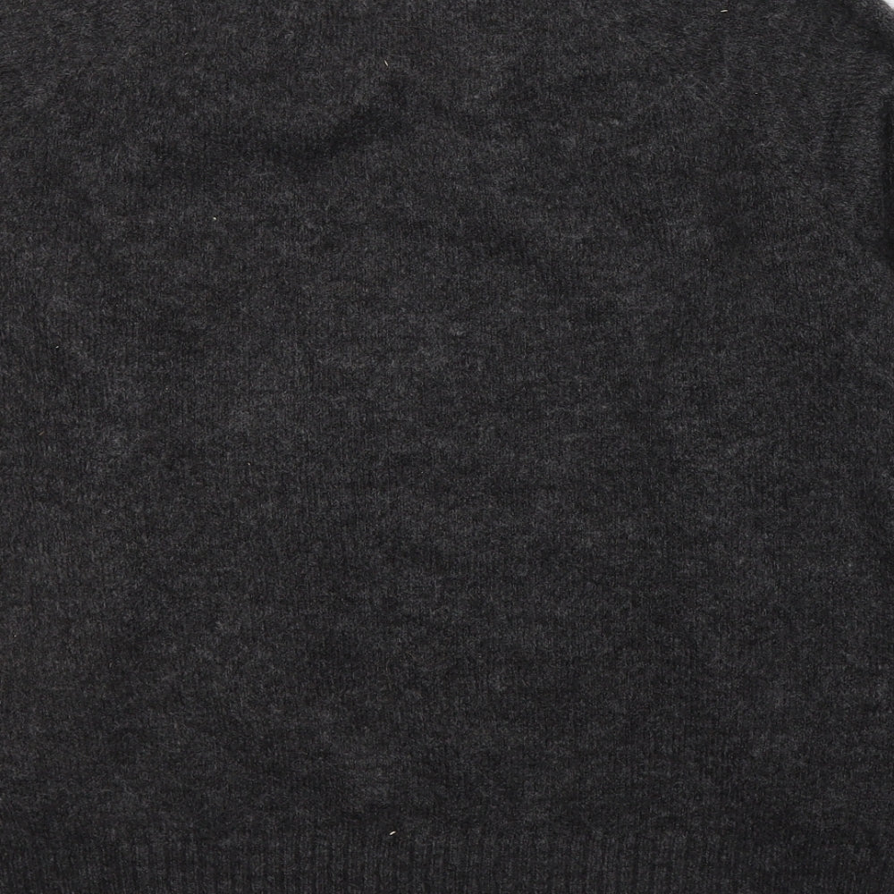 Primark Womens Grey Round Neck  Acrylic Pullover Jumper Size 10
