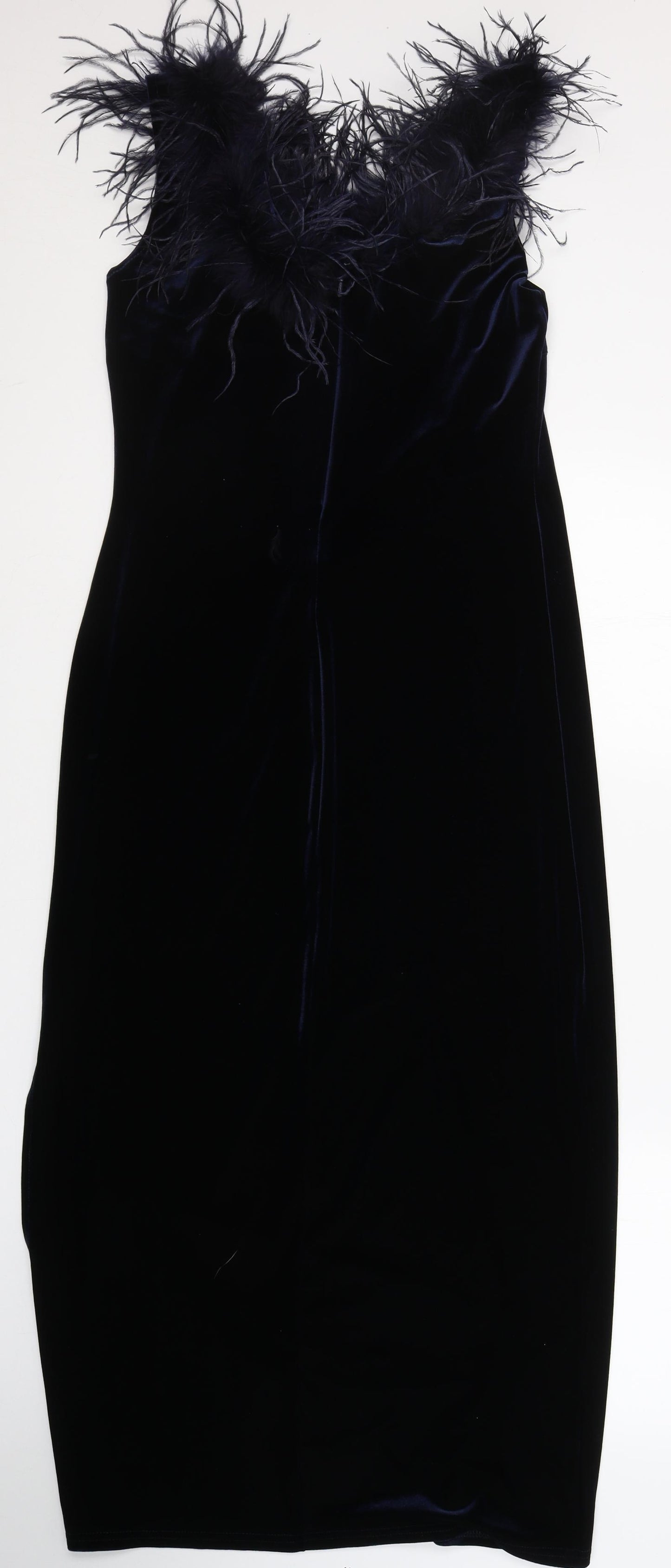 Your Sixth Sense Womens Blue  Polyester Ball Gown  Size 14  Round Neck Zip