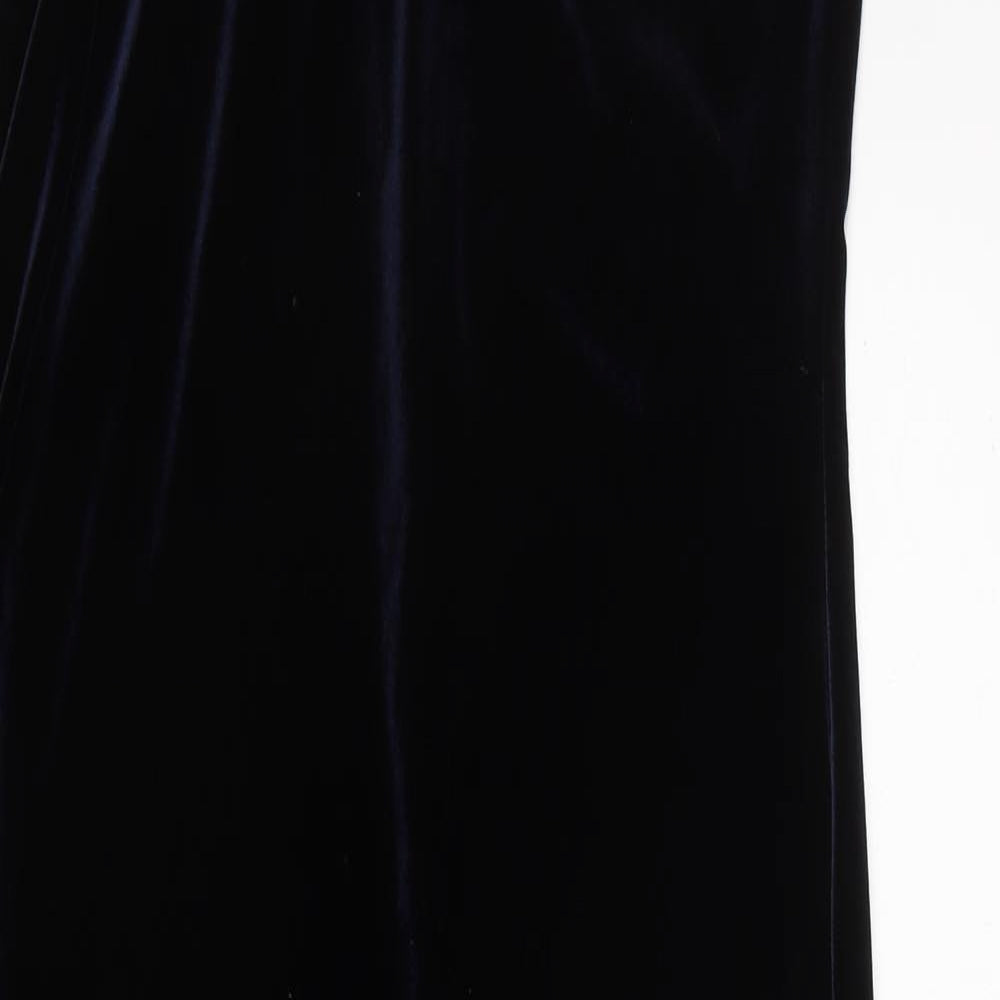 Your Sixth Sense Womens Blue  Polyester Ball Gown  Size 14  Round Neck Zip