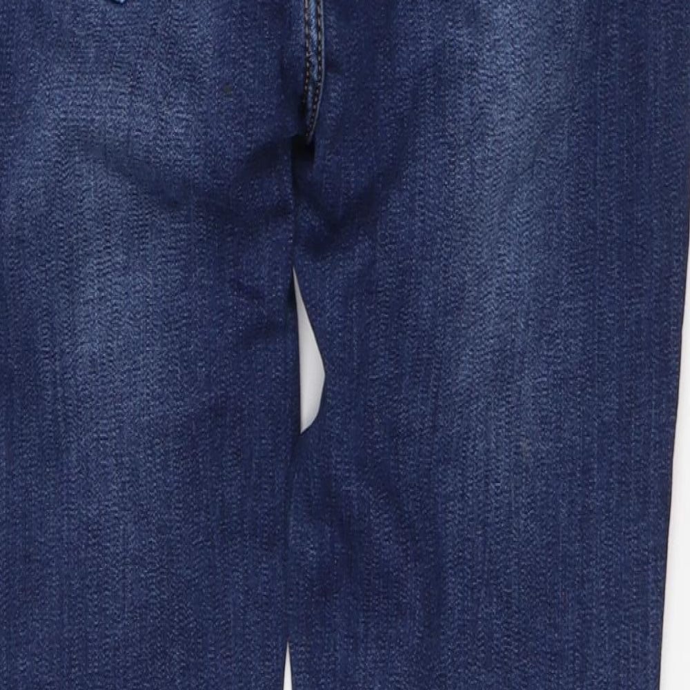 Shirly Design Womens Blue  Cotton Skinny Jeans Size 12 L29 in Regular Button