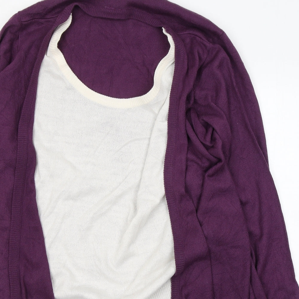 Wardrobe Womens Purple Round Neck  Acrylic Pullover Jumper Size 16