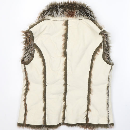 Heaven Womens Beige   Gilet Coat Size 12  Tie