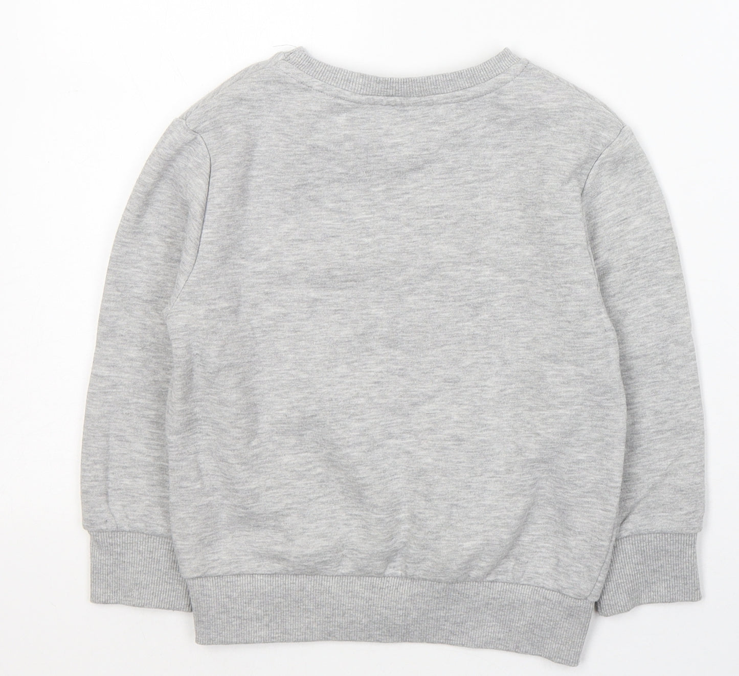 Batman Boys Grey  Cotton Pullover Casual Size 4-5 Years Round Neck Pullover - Dude by Day Batman by Night