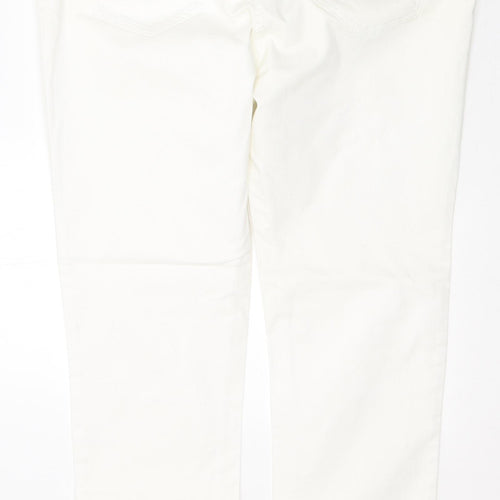 George Womens White  Cotton Jegging Jeans Size 14 L28.5 in Regular