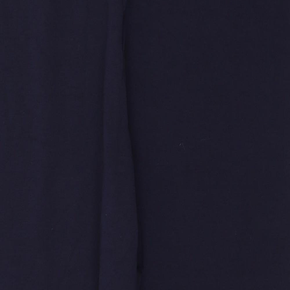 Marks and Spencer Womens Blue  Cotton Sweatpants Trousers Size 22 L29 in Regular Pullover