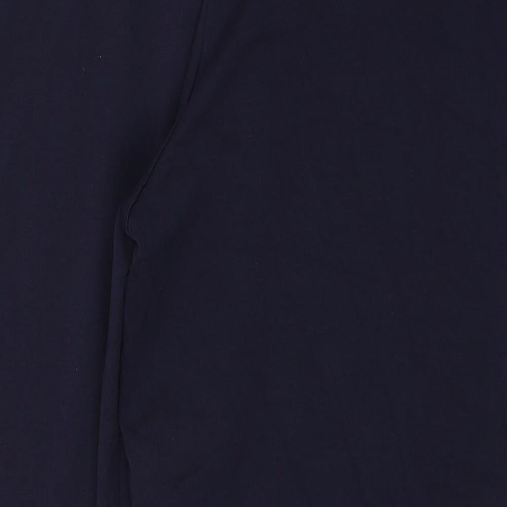 Marks and Spencer Womens Blue  Cotton Sweatpants Trousers Size 22 L29 in Regular Pullover