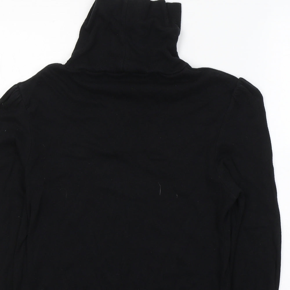 Monsoon Womens Black High Neck  Viscose Pullover Jumper Size 14
